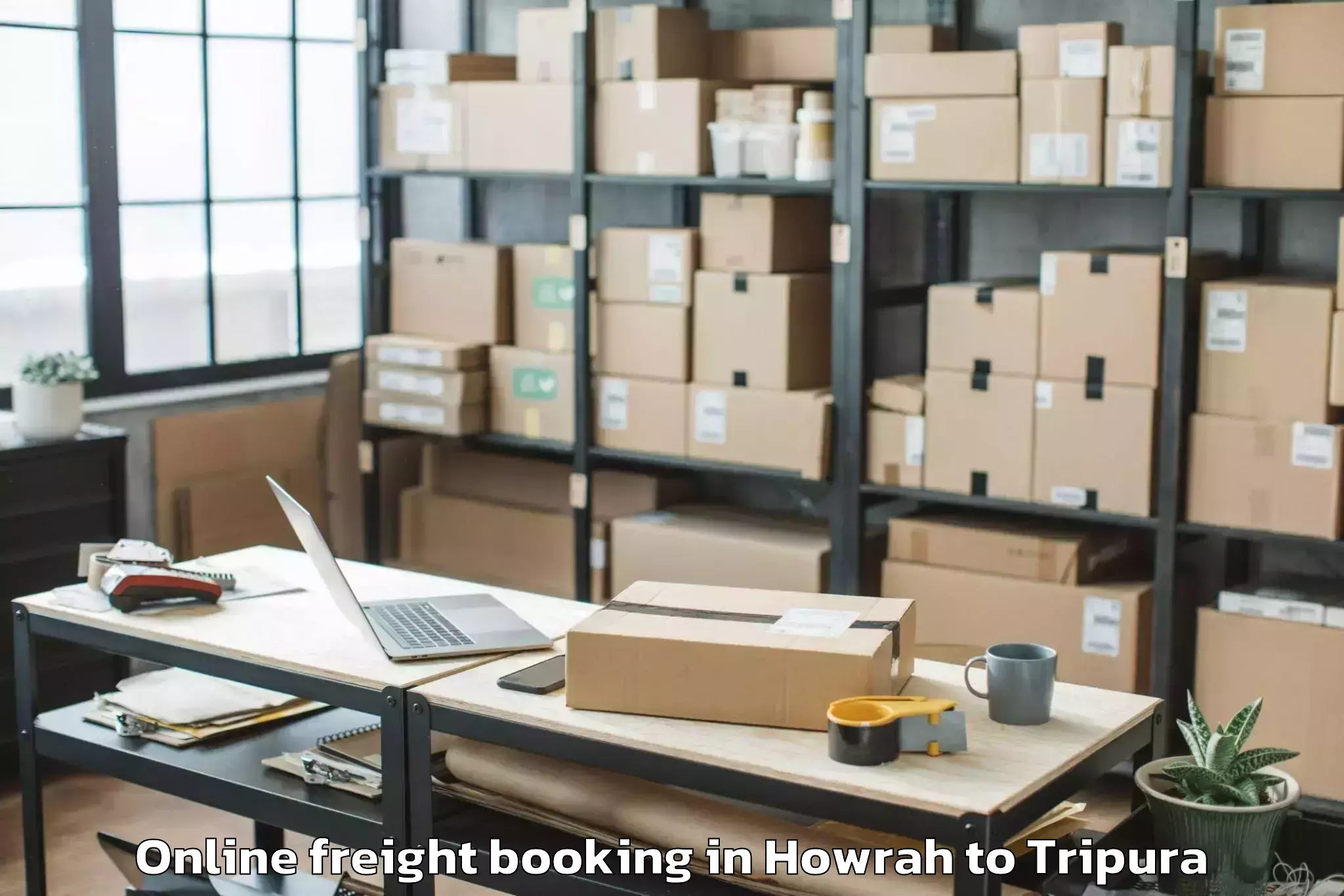 Affordable Howrah to Amarpur Online Freight Booking